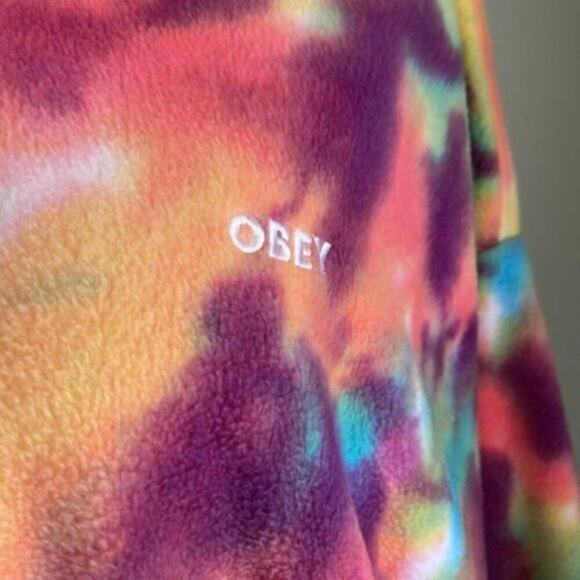 Obey Russet Hooded Sweatshirt multi colored S - Picture 3 of 6